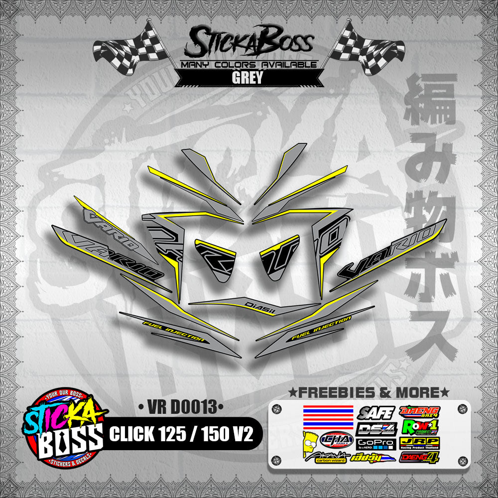 CLICK 125 / 150 V2 DECALS ( VR D0013 )【WITH FREEBIES】
