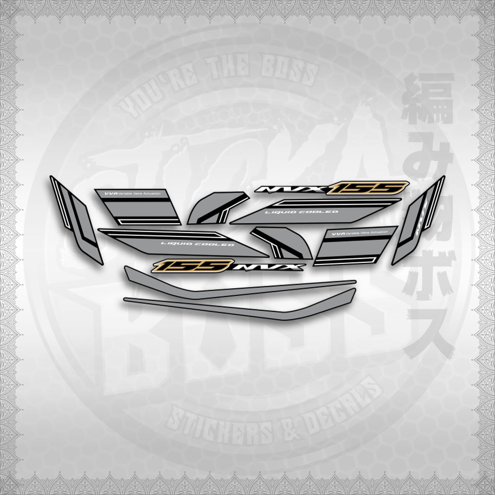 STICKER DECALS for AEROX 155 V2 MALAYSIAN (AV2NVSLCO) By STICKABOSS (SOFIE LAMINATED WATERPROOF)