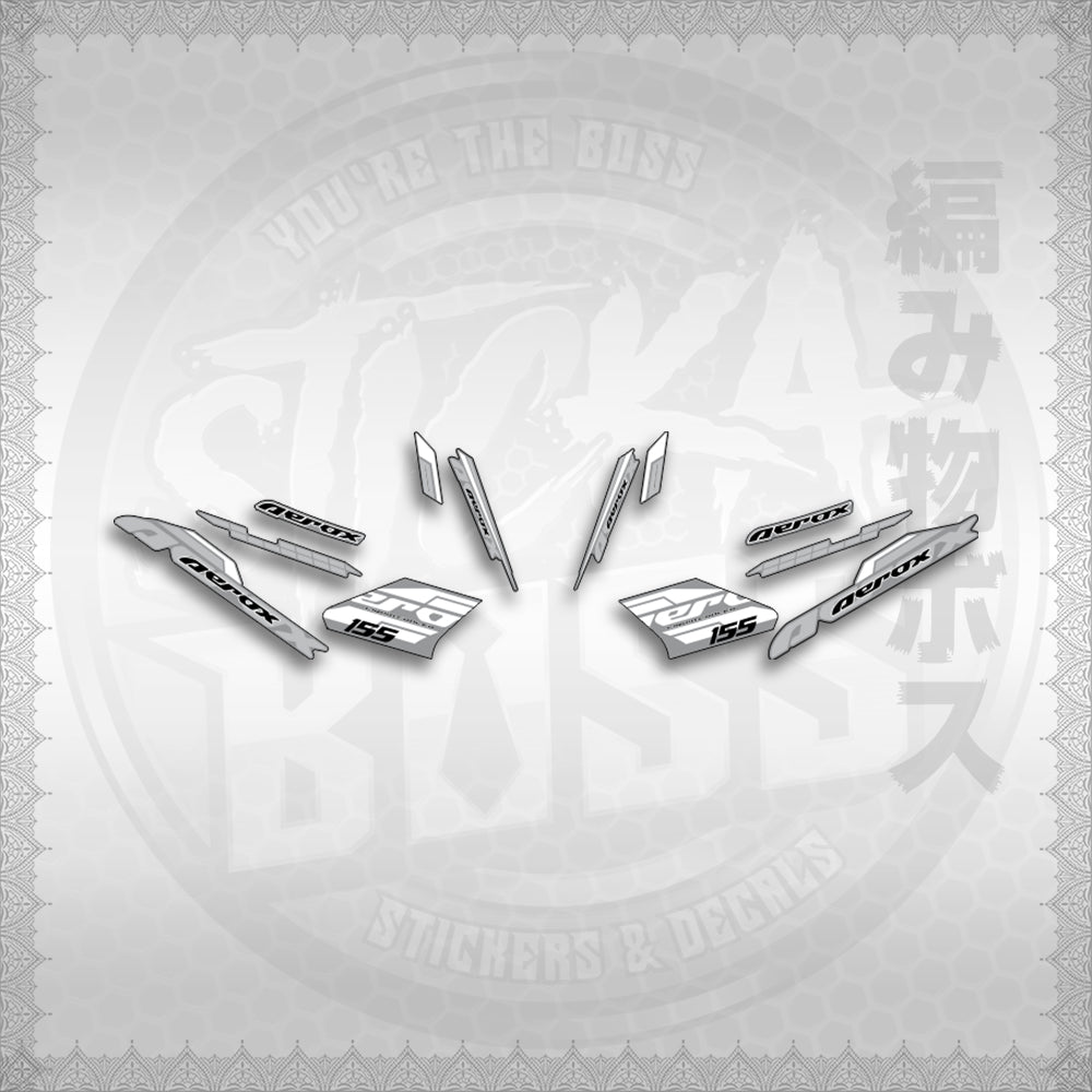 STICKER DECALS for AEROX 155 V1 THAI (AV1BLSI20) By STICKABOSS (SOFIE LAMINATED WATERPROOF)