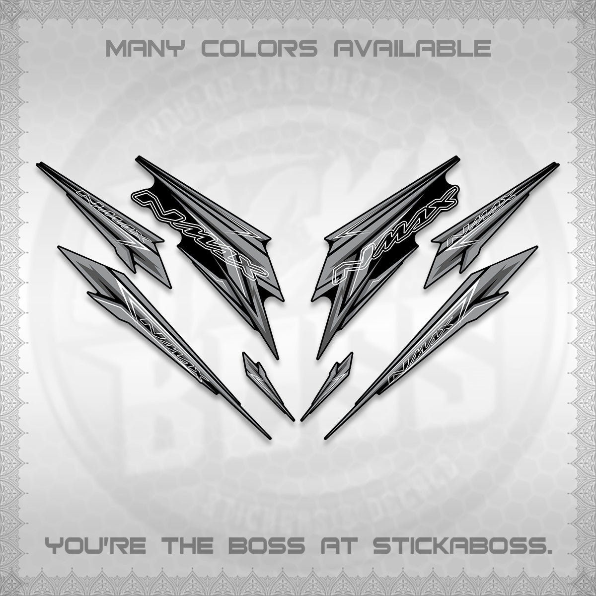 NMAX V2 DECALS (2024 NM 00-A1 STYLE) STICKER DECALS By STICKABOSS
