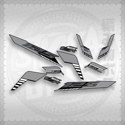 STICKER DECALS for CLICK 125 V3 (CV3VRSTDE) By STICKABOSS (SOFIE LAMINATED WATERPROOF)