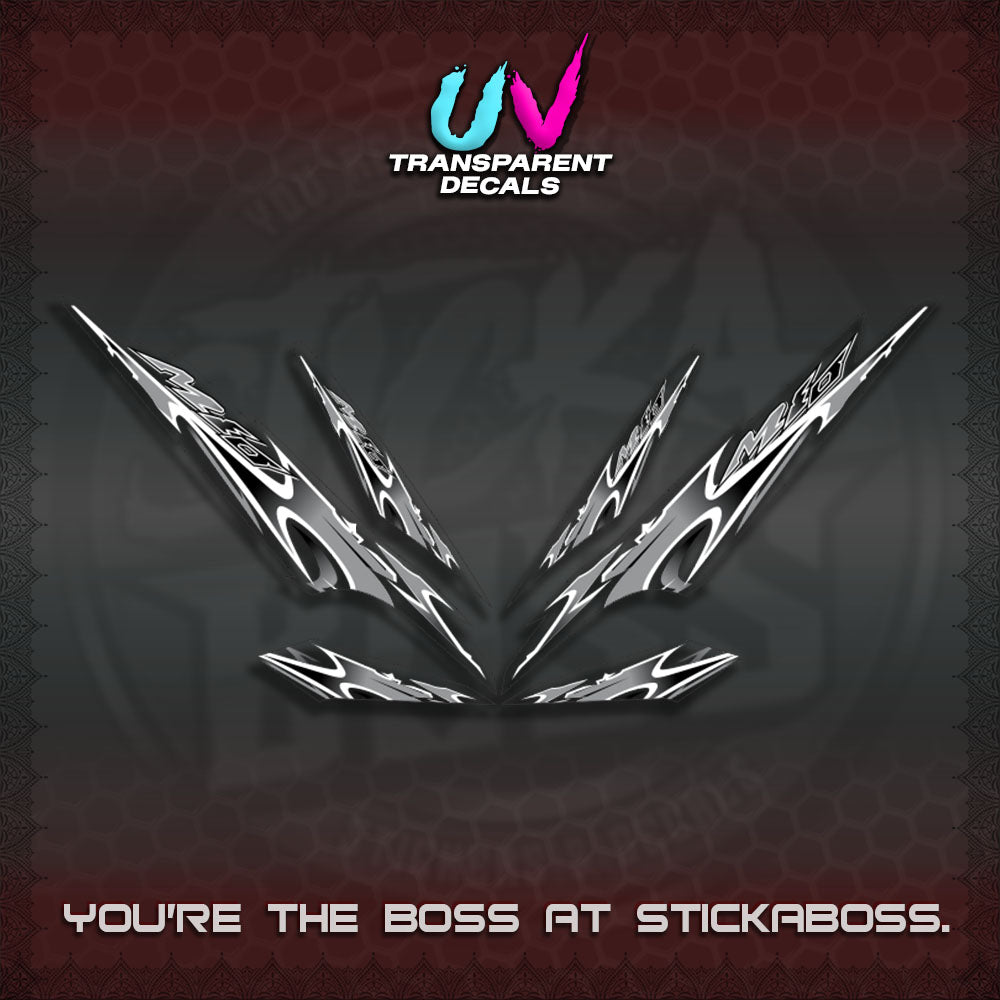 MIO 1 INDO UV TRANSPARENT (STRIPING A46 DESIGN)STICKER DECALS By STICKABOSS