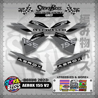 AEROX 155 V2 DECALS ( DOXUO 2023 )【WITH FREEBIES】