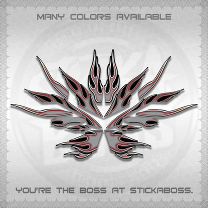 AEROX V3 ALPHA TURBO DECALS (2026 LED FIRE MOTIF)STICKER DECALS By STICKABOSS