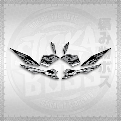 STICKER DECALS for AEROX V3 ALPHA TURBO INDO (AV311TRED) By STICKABOSS (SOFIE LAMINATED WATERPROOF)