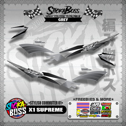 X1 SUPREME DECALS ( STYLISH COMMUTER 01 )【WITH FREEBIES】