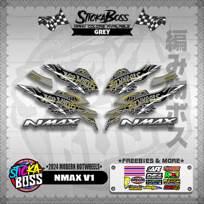 NMAX V1 DECALS ( 2024 MODERN HOTWHEELS )【WITH FREEBIES】