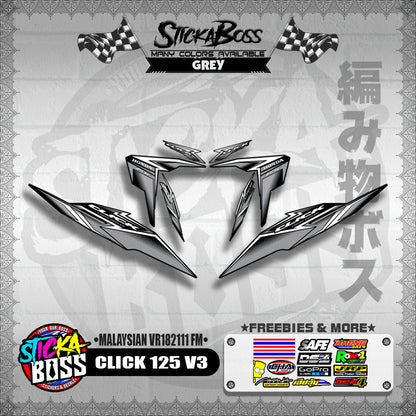 CLICK 125 V3 DECALS ( MALAYSIAN VR182111 FM )【WITH FREEBIES】