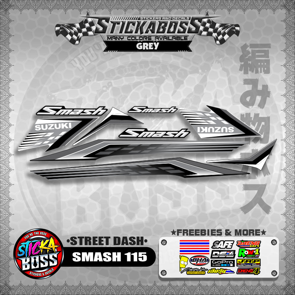 SMASH 115 STICKER DECALS ( STREET DASH )【WITH FREEBIES】
