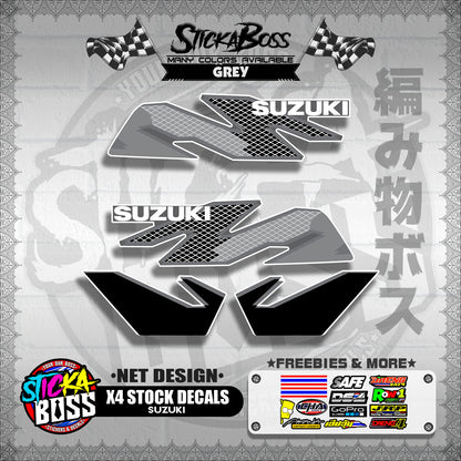 X4 STOCK DECALS ( NET DESIGN )【WITH FREEBIES】