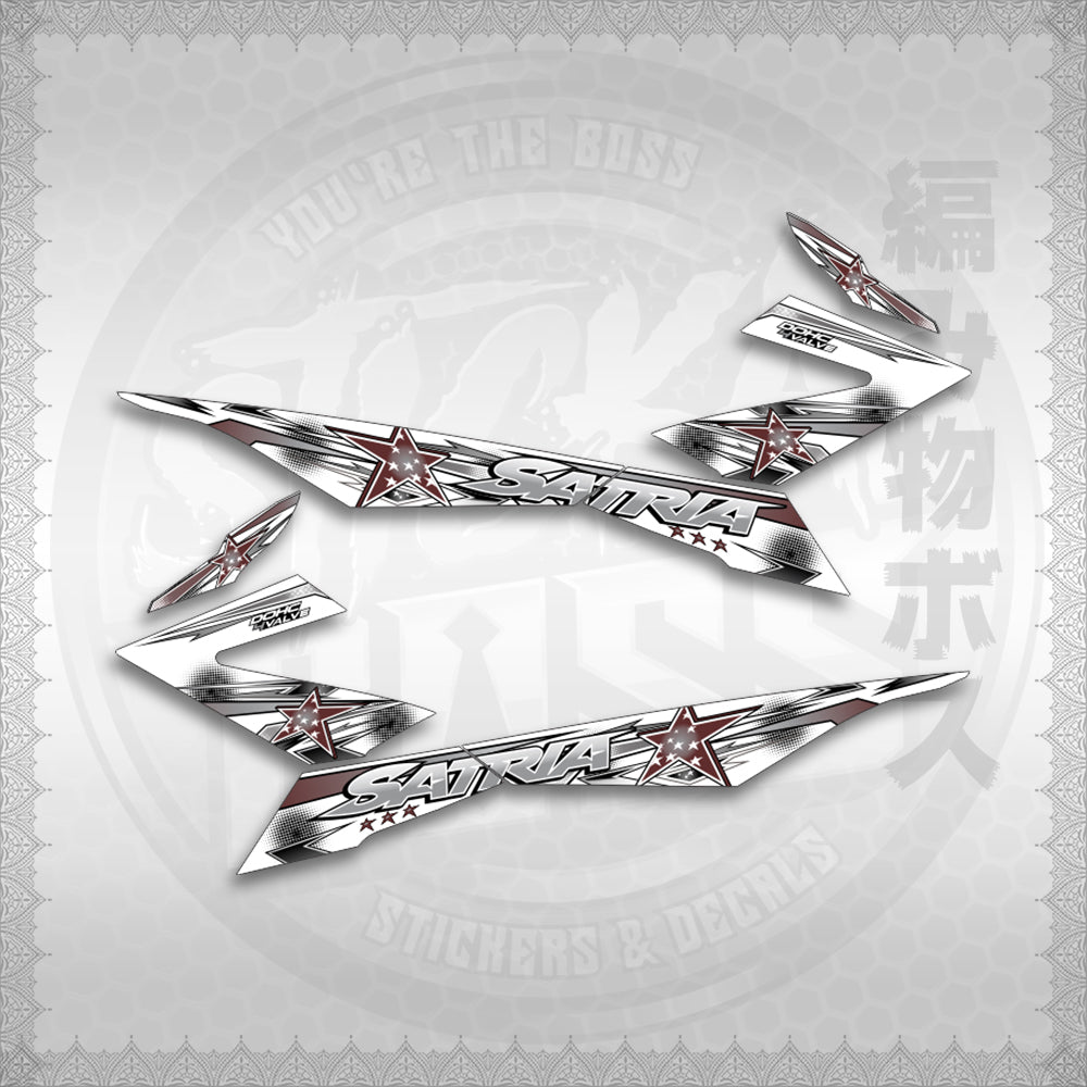 STICKER DECALS for RAIDER 150 FI FOR WHITE (RFISASTSE) By STICKABOSS (SOFIE LAMINATED WATERPROOF)