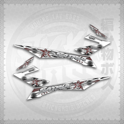 STICKER DECALS for RAIDER 150 FI FOR WHITE (RFISASTSE) By STICKABOSS (SOFIE LAMINATED WATERPROOF)