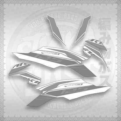 STICKER DECALS for CLICK 125 V3 MALAY / INDO CONCEPT (CV3FOWHSLSTA30) By STICKABOSS (SOFIE LAMINATED)