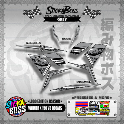 WINNER X 150 V3 DECALS ( LOGO EDITION RS150R )【WITH FREEBIES】