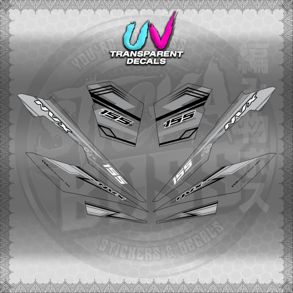 【PREMIUM UV PRINT】TRANSPARENT AEROX V3 ALPHA TURBO INDO (AV3NVRAST) 【WITH FREEBIES】