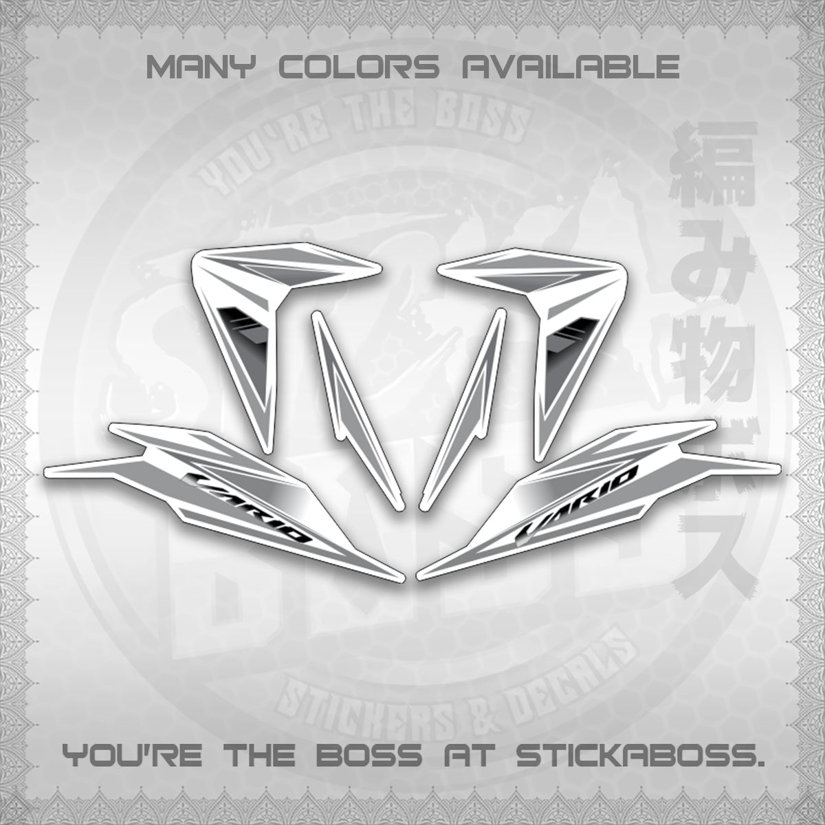 CLICK 125 V3 INDO CONCEPT ( FOR WHITE SLASH BLADE VARIO ) STICKER DECALS By STICKABOSS
