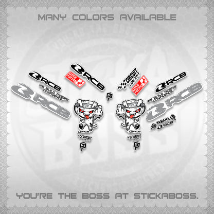 AEROX V2 FOR WHITE DECALS (2026 RACE ZOMBIE DESIGN) STICKER DECALS By STICKABOSS