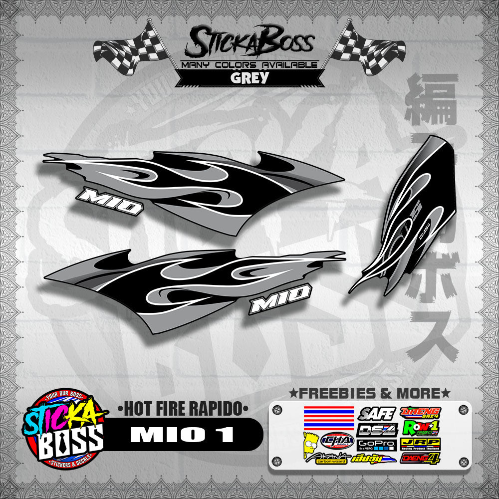 MIO 1 DECALS ( HOT FIRE RAPIDO )【WITH FREEBIES】