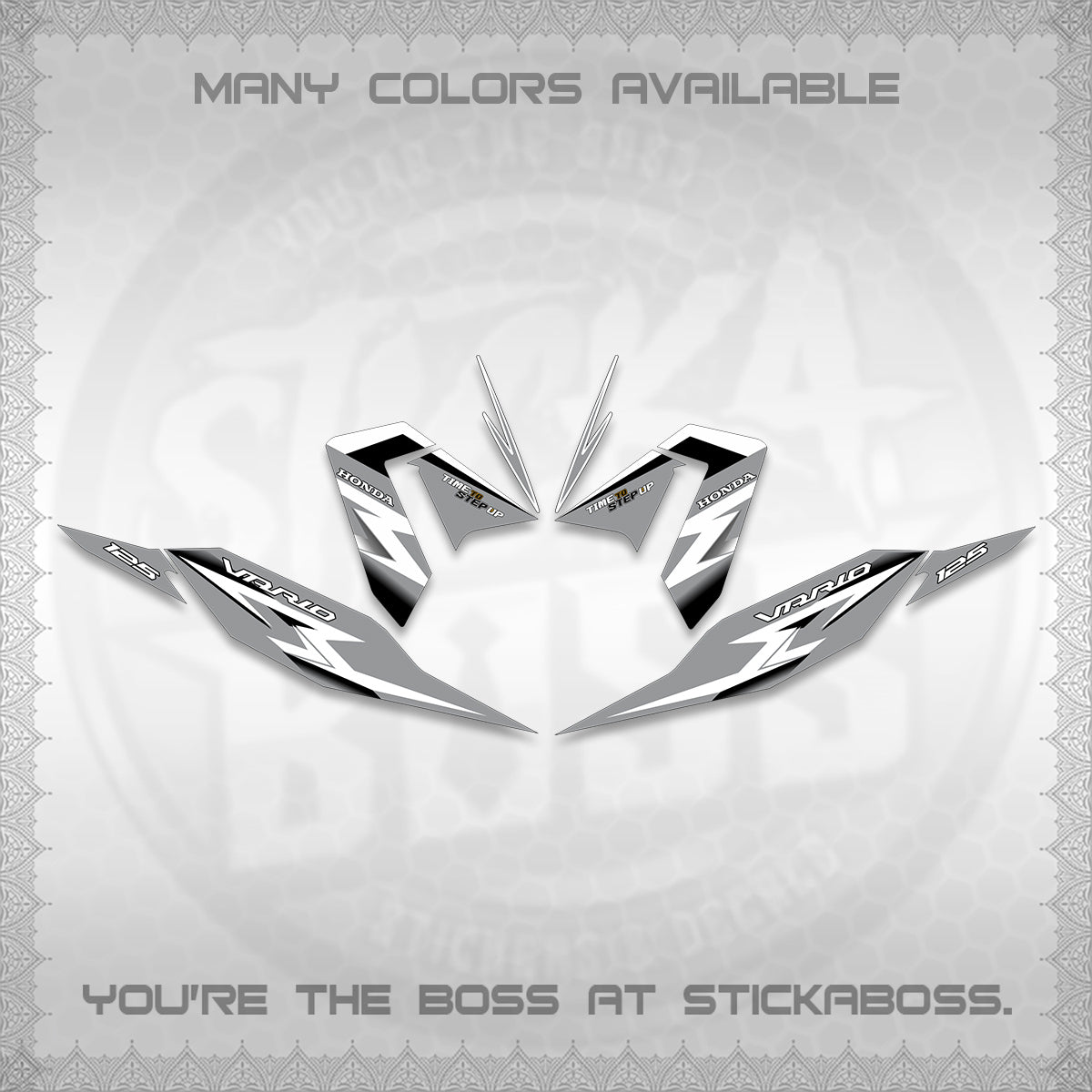 CLICK 125 V4 VARIO DECALS (2026 VR0006 DESIGN) STICKER KITS BY STICKABOSS