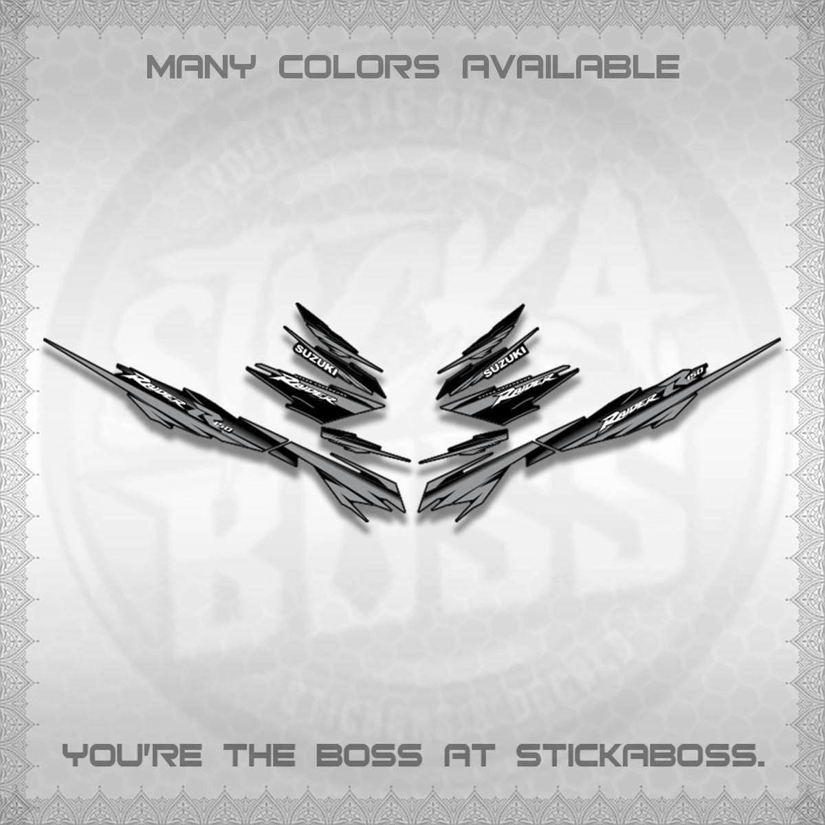 RAIDER 150 FI SATRIA DECALS (MINIMALIST 0016 DESIGN)STICKER DECALS By STICKABOSS