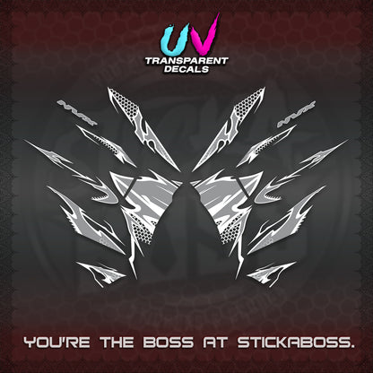 AEROX 155 V2 UV TRANSPARENT (VIETNAM STYLE-1 SPOT) FOR DARK COLORED COVER DECALS By STICKABOSS