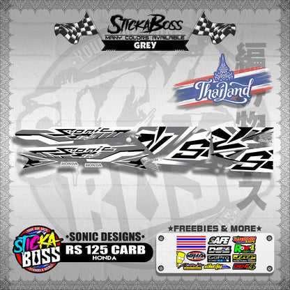 RS 125 CARB THAI DECALS ( SONIC DESIGNS )【WITH FREEBIES】