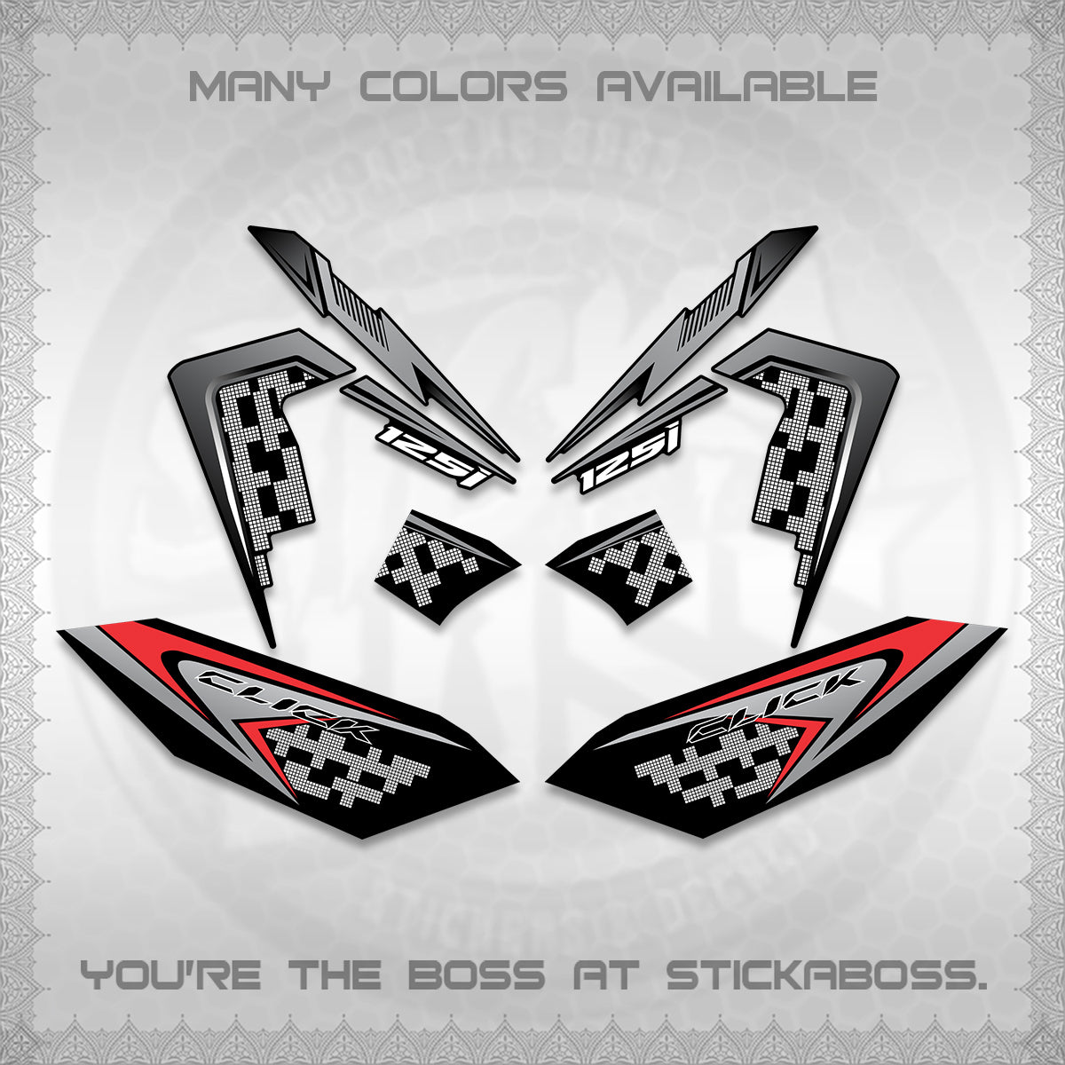 CLICK 125 V4 VIETNAM DECALS (2026 TERBARU MOTIF DESIGN) STICKER KITS BY STICKABOSS