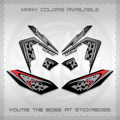 CLICK 125 V4 VIETNAM DECALS (2026 TERBARU MOTIF DESIGN) STICKER KITS BY STICKABOSS