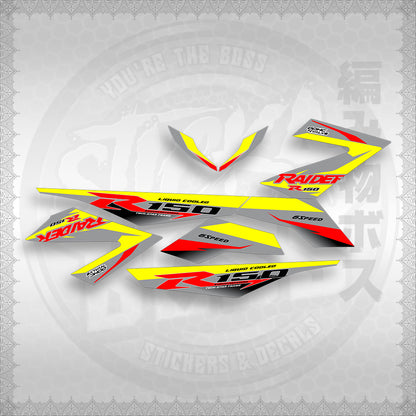 STICKER DECALS for RAIDER 150 FI (RFIR1BLCO) By STICKABOSS (SOFIE LAMINATED WATERPROOF)
