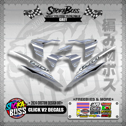 CLICK V2 DECALS ( 2024 CUSTOM DESIGN 001 )【WITH FREEBIES】