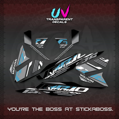 CLICK 125 V4 MALAY VARIO UV TRANSPARENT  DECALS (2026 VV12 DESIGN) STICKER KITS By STICKABOSS