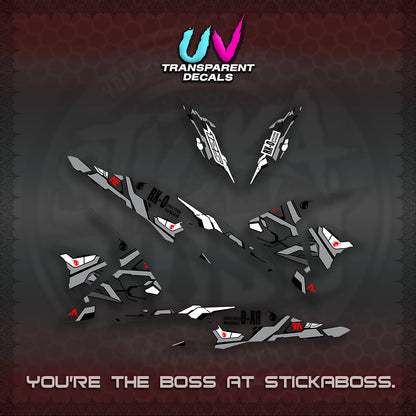 CLICK V2 UV TRANSPARENT VARIO DECALS (RX-O UNICORN GD)STICKER DECALS By STICKABOSS