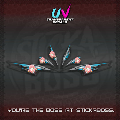 MIO SPORTY UV TRANSPARENT DECALS (2026 ANYA MOTIF DESIGN)STICKER DECALS By STICKABOSS