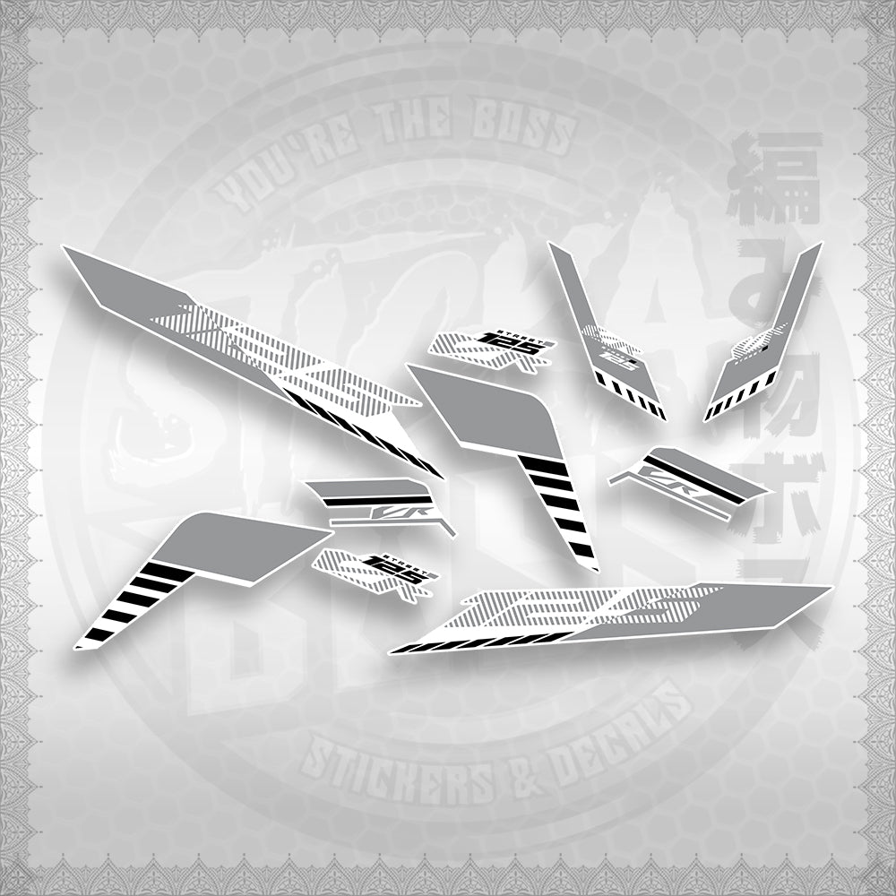 STICKER DECALS for CLICK 125 V3 (CV3VRSTDEFOWH) By STICKABOSS (SOFIE LAMINATED)