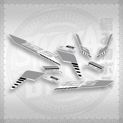 STICKER DECALS for CLICK 125 V3 (CV3VRSTDEFOWH) By STICKABOSS (SOFIE LAMINATED)