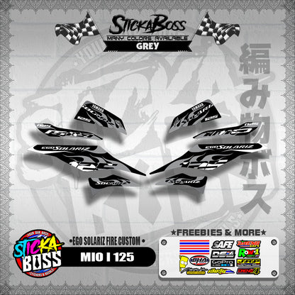 MIO I 125 DECALS ( EGO SOLARIZ FIRE CUSTOM )【WITH FREEBIES】