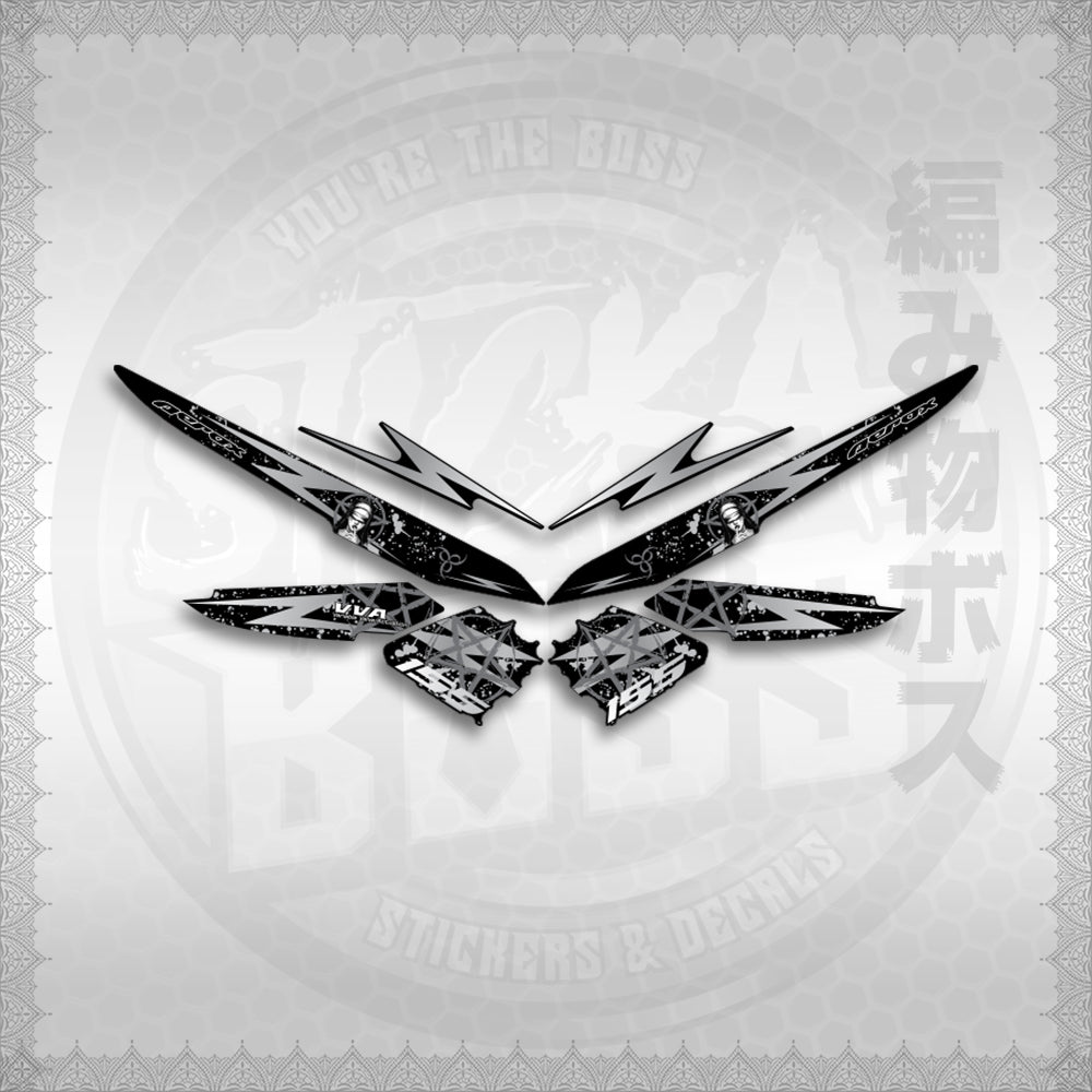 STICKER DECALS for AEROX 155 V1 MALAYSIAN (AV1STLASA) By STICKABOSS (SOFIE LAMINATED WATERPROOF)