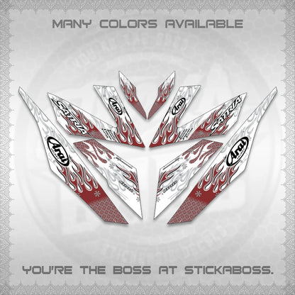 RAIDER 150 Fi FOR WHITE SATRIA DECALS(ARAI API NEW TERBARU VIRAL ELEGAN)STICKER DECALS By STICKABOSS