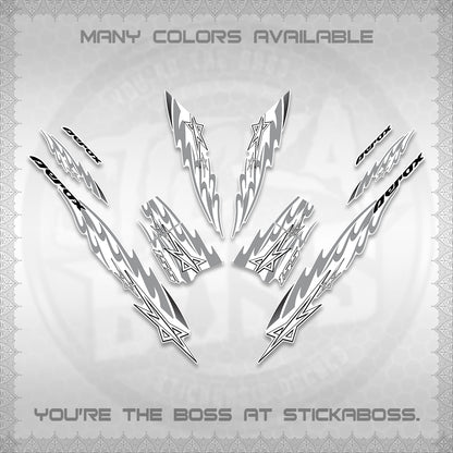 AEROX V2 INDO FOR WHITE DECALS (2026 STAR 0001 MOTIF) STICKER KITS By STICKABOSS