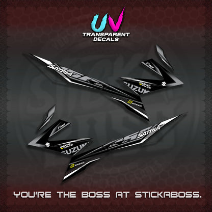【PREMIUM UV PRINT】TRANSPARENT RAIDER 150 Fi SATRIA DECALS (2026 NTN N10)STICKER By STICKABOSS