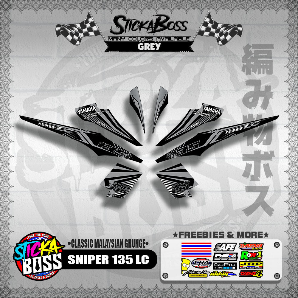 SNIPER 135 LC DECALS ( CLASSIC MALAYSIAN GRUNGE )【WITH FREEBIES】
