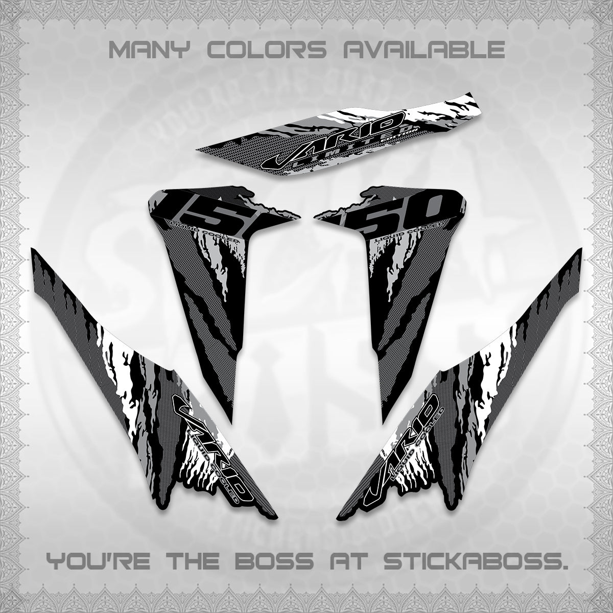 CLICK 150 V2 VARIO DECALS (2022 SPECIAL SPLASH DESIGN) STICKER KITS BY STICKABOSS