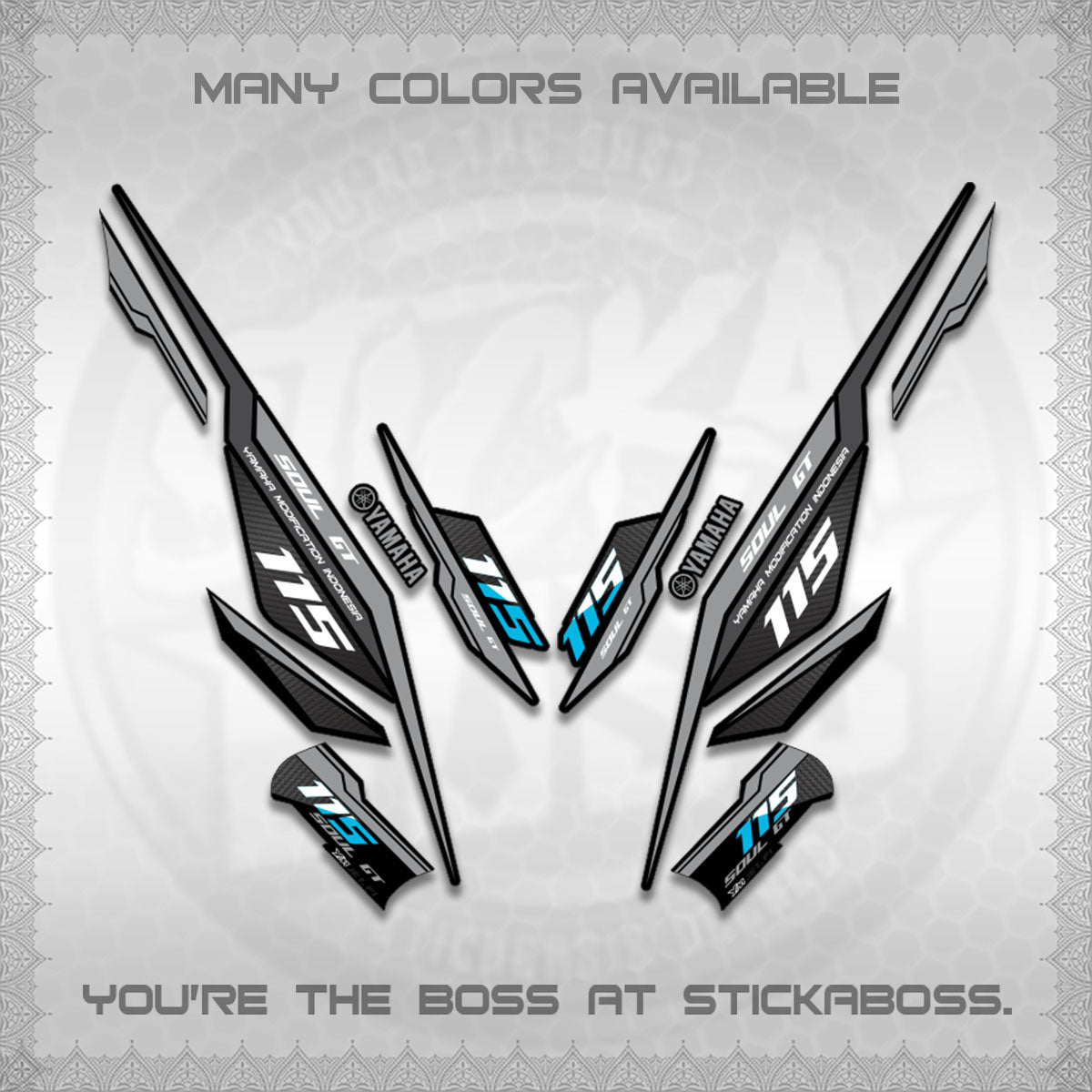 MIO SOUL I 115 GT INDO DECALS (0002 DESIGN)STICKER DECALS By STICKABOSS