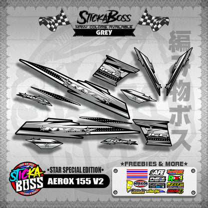 AEROX 155 V2 DECALS ( STAR SPECIAL EDITION )【WITH FREEBIES】