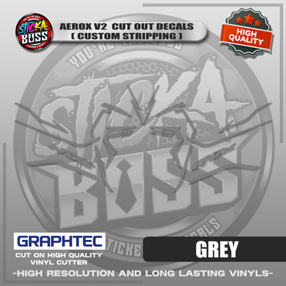 AEROX V2 CUT OUT DECALS ( CUSTOM STRIPPING ) | VINYL WATERPROOF CUT-OUT STICKER DECALS