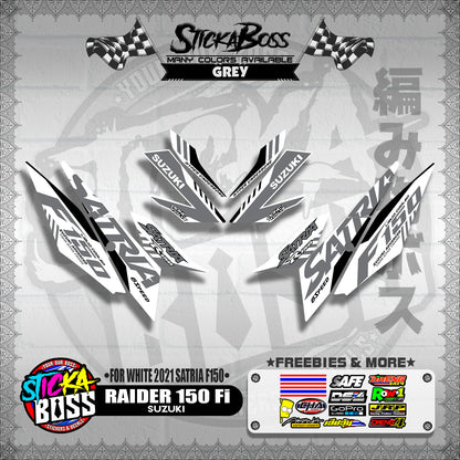 RAIDER 150 Fi DECALS ( FOR WHITE 2021 SATRIA F150 )【WITH FREEBIES】
