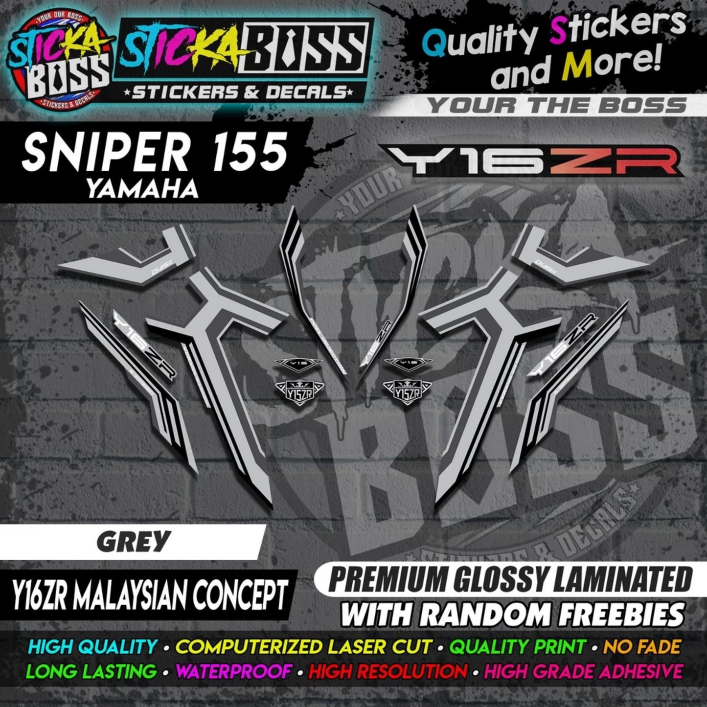 SNIPER 155 STOCK DECALS 【 Y16ZR MALAYSIAN CONCEPT 】
