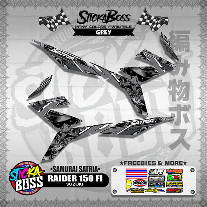 RAIDER 150 FI DECALS ( SAMURAI SATRIA )【WITH FREEBIES】