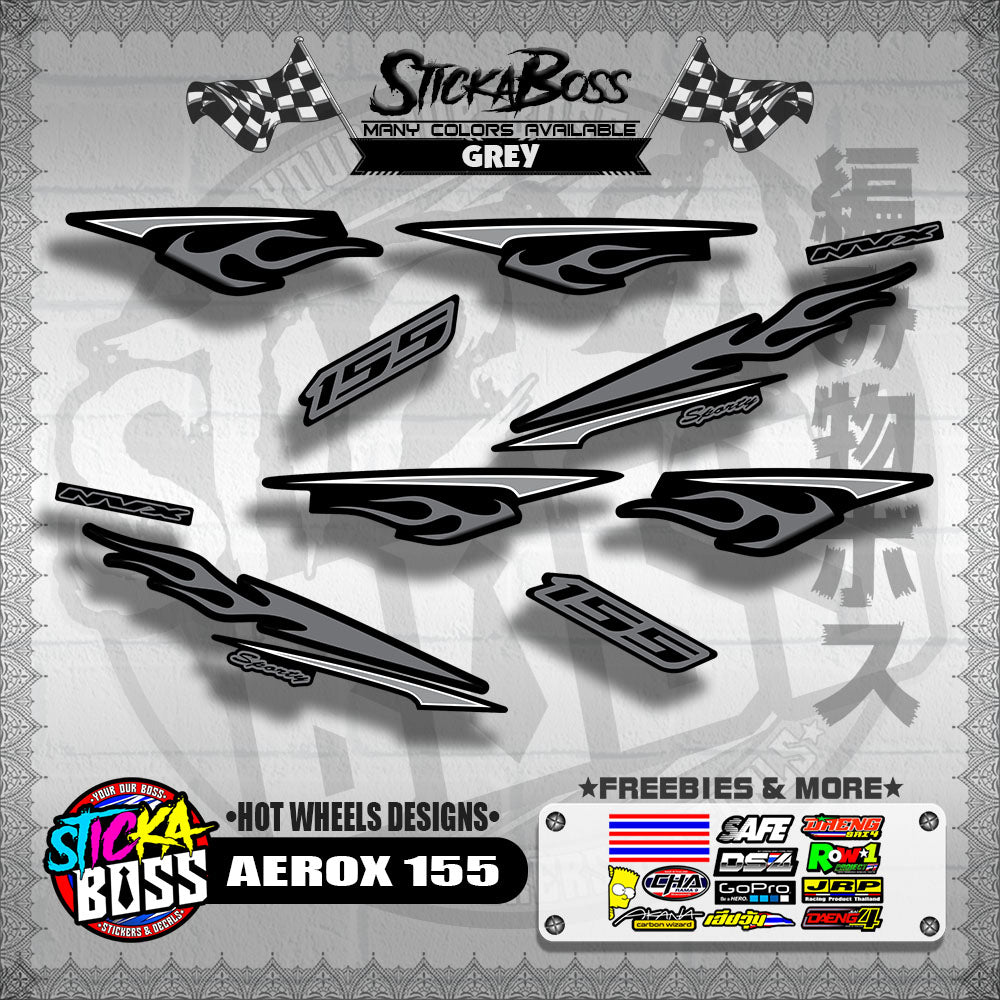 AEROX 155 DECALS ( HOT WHEELS DESIGNS )【WITH FREEBIES】