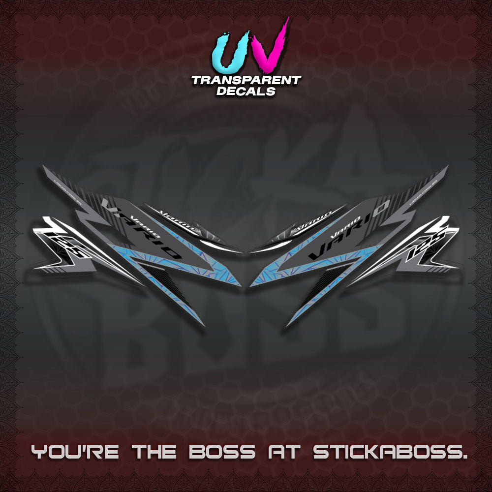 CLICK 125 V2  UV TRANSPARENT VARIO DECALS (2 TONE VIETNAM MOTIF 2026)STICKER DECALS By STICKABOSS